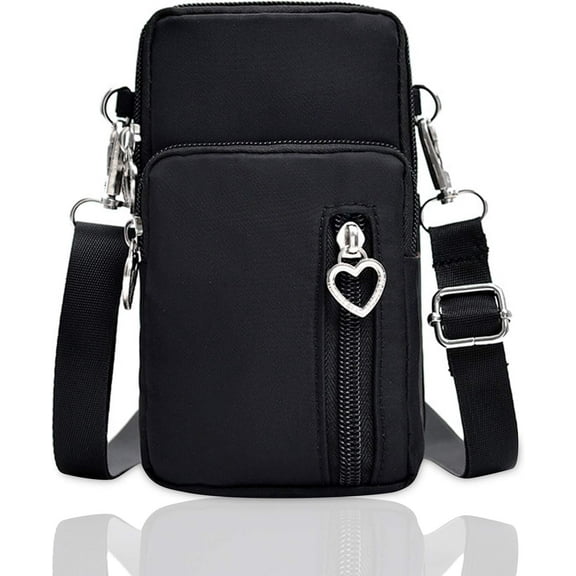 Lohol Lightweight Small Crossbody bags Cell Phone Purses Travel Pouch Shoulder Bag for Women(Black)