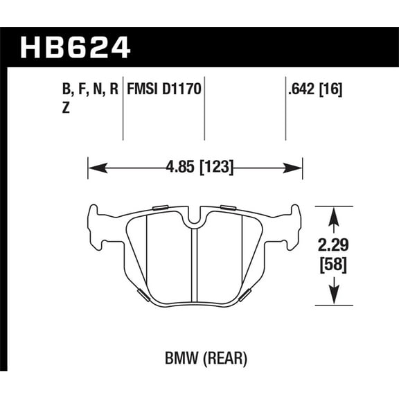 Hawk 2006-2006 BMW 330i HPS 5.0 Rear Brake Pads