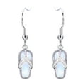 thumbnail image 2 of Anvazise Summer Beach Women Rhinestone Flip Flops Pendant Hook Earrings Jewelry Gift White, 2 of 12