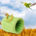 thumbnail image 3 of Parrot Warm Nest House Hanging Cotton Thick Cage Cave Hammock Bed Budgie Shed Hut for Parakeet Rats Lovebird Bird Hammock - Green lanyard, 3 of 8