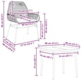 thumbnail image 2 of vidaXL 5 Piece Patio Dining Set with Cushions Brown Poly Rattan Glass, 2 of 10