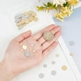 thumbnail image 3 of 1box 48pcs golden Flat Round Blank Pendants 4 styles Coin Disc Charm for Necklace Bracelet Jewelry Making Accessories, 3 of 7