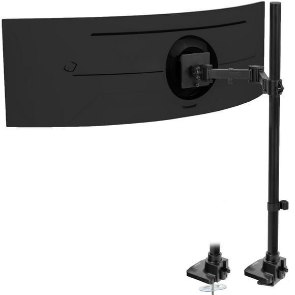 Ultra-Wide Adjustable Desk Mount for 49-Inch Monitors, Black
