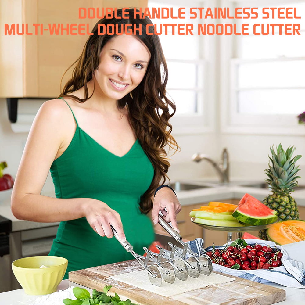 VONTER 5 Wheel Pastry Cutter, adjustable Stainless Steel
