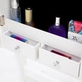 thumbnail image 5 of Mirror Jewelry Cabinet with 6 LED Lights, Lockable Standing Jewelry Armoire with Full-length Mirror, Storage Organizer with Drawers and Shelves, 3 Angles Adjustable, White, D8821, 5 of 8