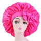 thumbnail image 2 of Gorro de satén grande Dalrosia para mujer, gorro de seda para dormir, gorro de satén largo elástico con banda para atar en la cabeza., 2 of 7
