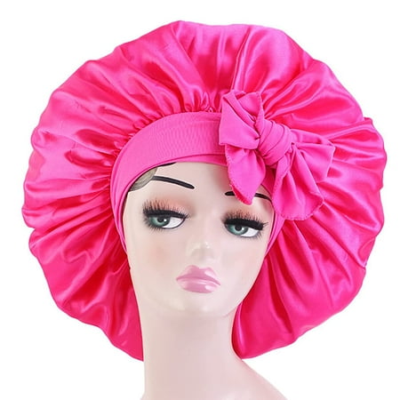 Satin Bonnet Silk Bonnet With Elastic Tie Band Adjustable Straps Hair ...