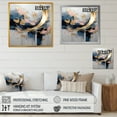 thumbnail image 4 of Designart "Serenity in Golden Blue Abstract Whirls IV" Abstract Framed Wall Art Decor - Modern Gold Abstract Fractal Hallway Framed Wall Art Decor, 4 of 6