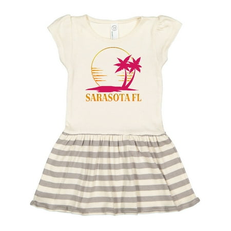 

Inktastic Sarasota Florida Sunset Beach Vacation Gift Toddler Girl Dress
