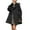 Black, variant on Girls Dress Coat Kid Cute Long Sleeve Button Long Winter Outerwear Jackets with Pockets Black 9 Years