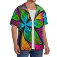 thumbnail image 2 of Sikiie Multicolored Beautiful Flower Men's Cuban Shirt, Hawaiian Shirts, Business Casual Button Down Shirts, Short Sleeve Shirt-X-Large, 2 of 5