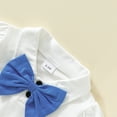 thumbnail image 6 of Girls Girls Spring Summer Gentleman Short Sleeve Back With Flared Pant Suit Girls Sleeve Bow Tie Top Casual Pants, 6 of 8