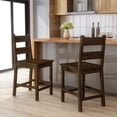 thumbnail image 4 of Furniture of America Belton Wood Counter Height Chair in Rustic Oak (Set of 2), 4 of 6