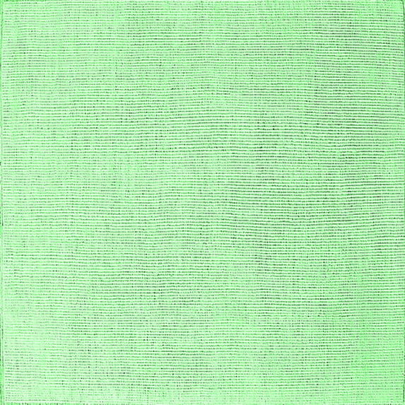 Ahgly Company Indoor Square Solid Emerald Green Modern Area Rugs, 3' Square