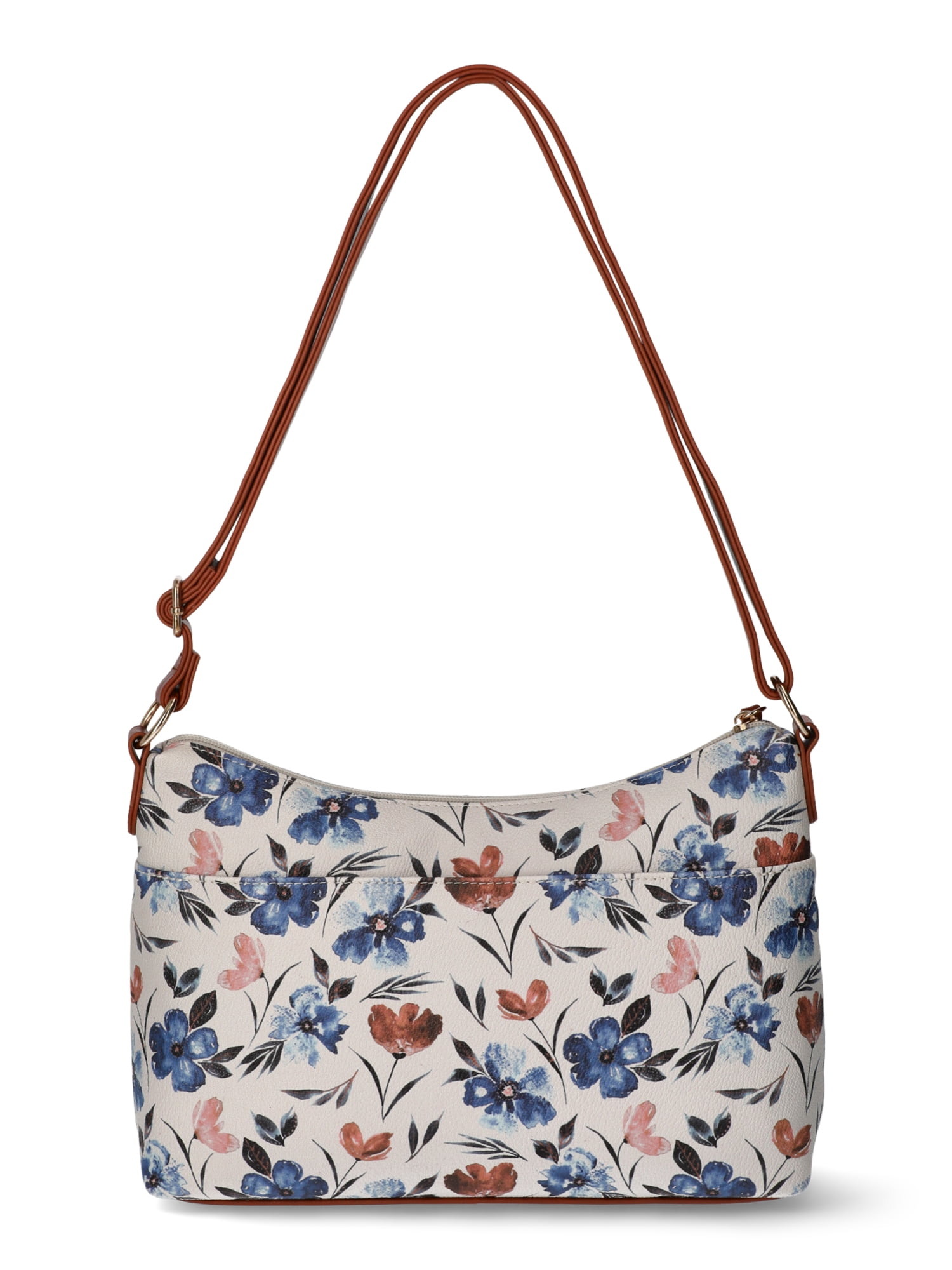 Time and Tru Women’s Hallie Crossbody Handbag, Floral Print