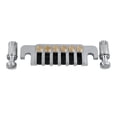 thumbnail image 2 of 6 String Bridge Stop Bar, Vintage Style Wear Resistance Guitar Bridge Tailpiece  for Stringed Instrument Silver, 2 of 7