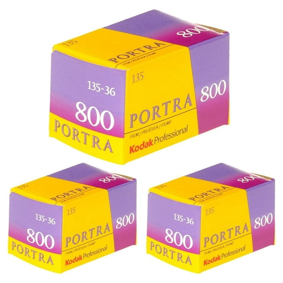 Pack of 3 145 1855 Professional Portra 800 Color Negative Film (ISO 800) 35mm 36 Exposures