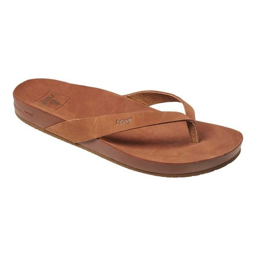 reef women's cushion bounce swing leather flip flops