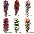 thumbnail image 3 of Flor Artificial de ratán, planta falsa, vid, decoración colgante de pared, rosas, flores para el hogar, fiesta, decoración interior al aire libre, 3 of 4