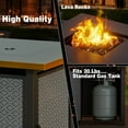 thumbnail image 2 of Walsunny 28" Propane Gas Fire Pit Table 50,000 BTU Square Outdoor Table with Removable Lid & Waterproof Cover, 2 of 7