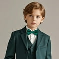 thumbnail image 4 of 2PCS Kids Bow Ties Solid Color Satin Bow Tie for Child Boys Toddlers Wedding Party Dress up, 4 of 7