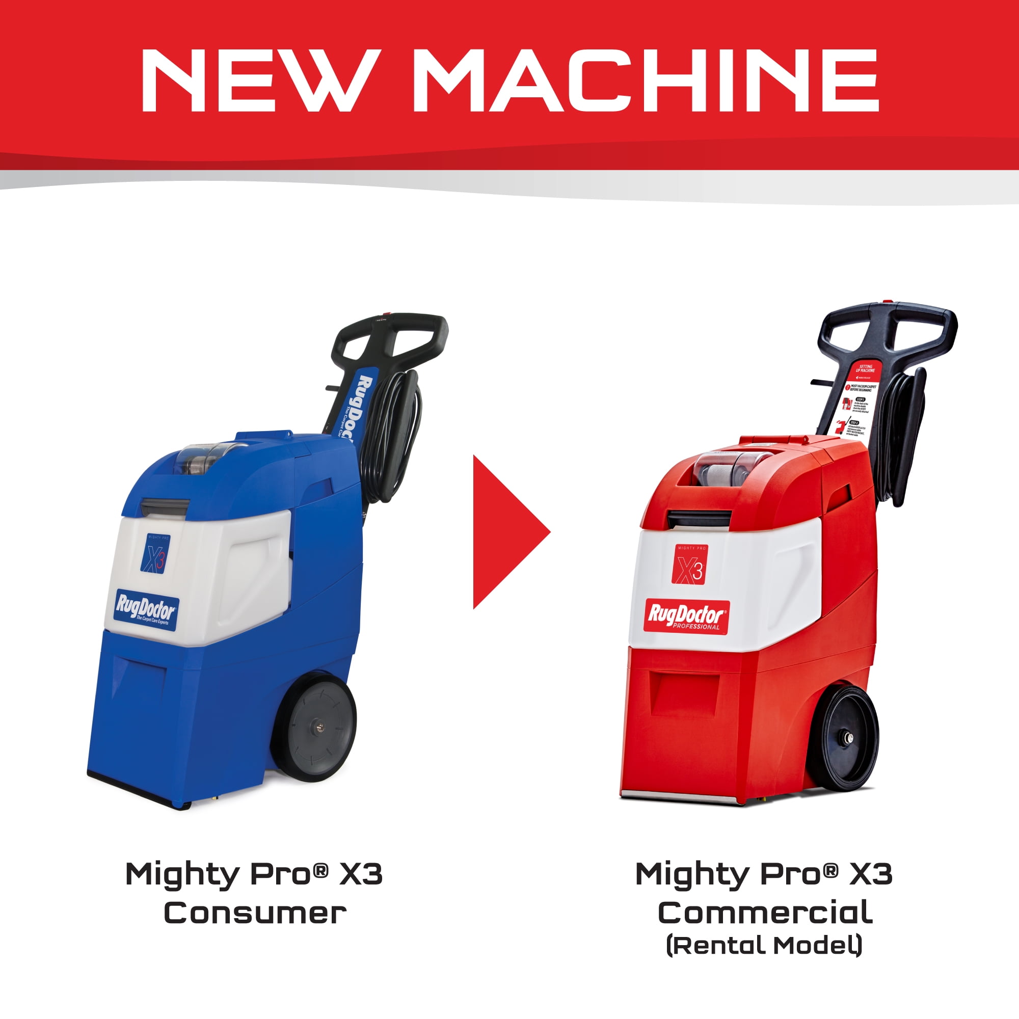 Rug Doctor Commercial Mighty Pro X3 Pet Carpet Cleaner Pack, 49 OFF