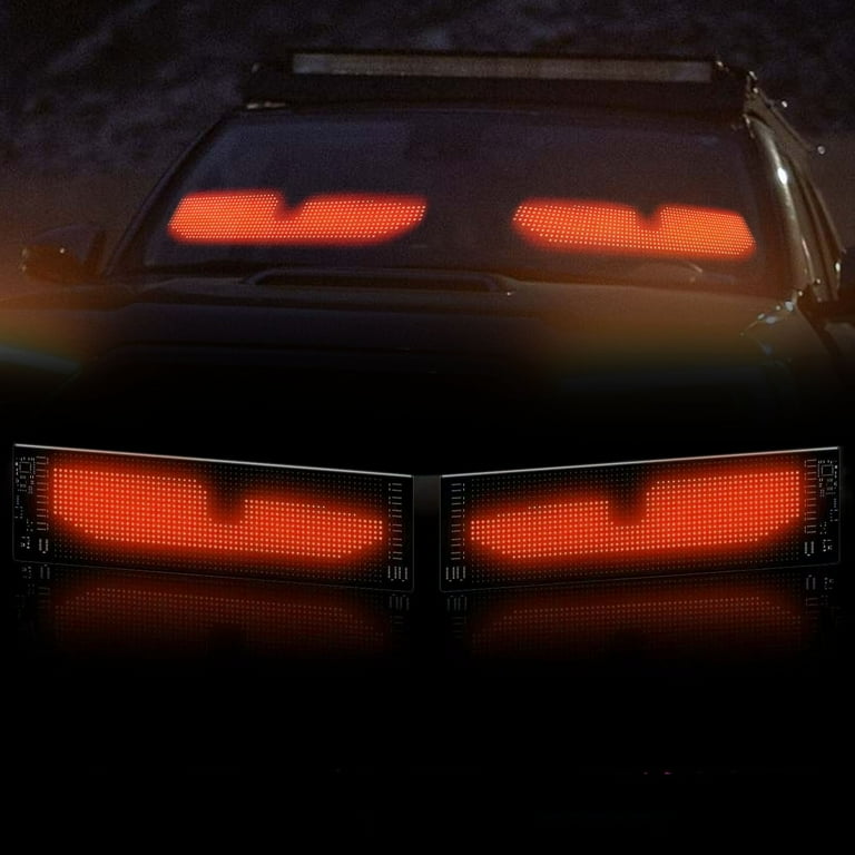 Exhoden Devil Eyes Light for Cars, Colorful Eye Lamp Soft Screen for Car Window, LED Display for Car, Large Programmable Flexible LED Display, Led Eyes for Car Window Soft Screen For Car -