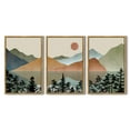 thumbnail image 5 of SHENIFY Set Lake Sunrise Pine Tree Forest Landscape Mountain Wall Art 16x24in3pcs Natural Framed Nature Scenry Wilderness Farmhouse Rustic Modern Art Decorative for Living Room Bedroom, 5 of 5
