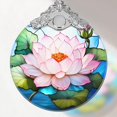 thumbnail image 1 of Adorno colgante Touber Lotus en forma de vitral, 7,5 x 9 cm, 1 of 6