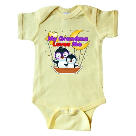 

Inktastic My Grandma Loves Me Penguin Gift Baby Boy or Baby Girl Bodysuit