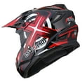thumbnail image 6 of 1Storm Adult Motocross Helmet BMX MX ATV Dirt Bike Helmet Racing Style HF801 + Goggle + Gloves Bundle; Sonic Red, 6 of 8