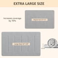thumbnail image 3 of Yolife 32"x20" Diatomite Bath Mat, Super Absorbent Quick-Dry Bathroom Rug, Non-Slip Natural Diatomaceous Earth Mat for Shower, Kitchen, Entryway, Easy to Clean,Light Grey, 3 of 9