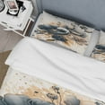 thumbnail image 4 of Designart "Poppy Flowers in Navy Blue and Gold III" Floral & Botanical Bedding Covert Set - Poppy Blue Floral Bed Set With 2 Shams, 4 of 6