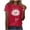 A-Red—T Shirt, variant on AGWOLF Daisy T Shirts for Women Casual Boho Short Sleeve Shirts Funny Graphic Tees Loose Fit Summer Tops for Women