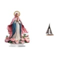 thumbnail image 1 of Escultura de la escena de la Natividad,Adorno acrílico 2D de pie,Escultura de velero,Estatua de velero,decoración de barco de vela,velero,Figura decorativa de resina con forma de velero, 1 of 8