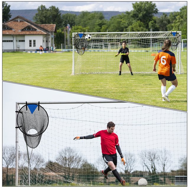 Red objetivo de entrenamiento de fútbol Portería de fútbol, red de fútbol ajustable, portería de fútbol para entrenamiento de niños y adultos