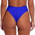 thumbnail image 6 of Sngxgn Women's Bikini Bottoms Swimsuit High Cut Tankini Bottoms Mid Rise Swim Briefs(Blue,M), 6 of 7