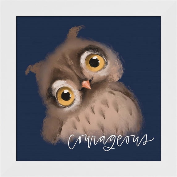 Great Art Now Courageous Owl by Valerie Wieners, Framed Wall Art, 14W x 14H