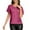 Hot Pink, variant on purcolt Womens Sequin Crop Tops Crew Neck Ruffled Short Sleeve Shirts Party Club Concert Outfits