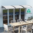 thumbnail image 6 of 48" x 40" Window Outdoor Awning Door Canopy Exterior Awning Canopy Gray, 6 of 9