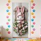 thumbnail image 4 of Decoraciones de Pascua, adornos de Pascua, regalos de Pascua, cortina de puerta de Pascua, decoración de conejos y huevos de Pascua, cubierta de puerta de festival, cubierta de puerta de fibra de poli, 4 of 6