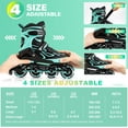 thumbnail image 2 of Adjustable Flashing Inline Skates, All Wheels Light Up, Fun Illuminating Skates for Kids Men Adult Women and Boys, 2 of 14