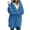 Blue, variant on Lovzfmll Winter Coats for Women, Solid Color Plush Cardigan, Open Front Jacket with Pockets, Winter Clothing