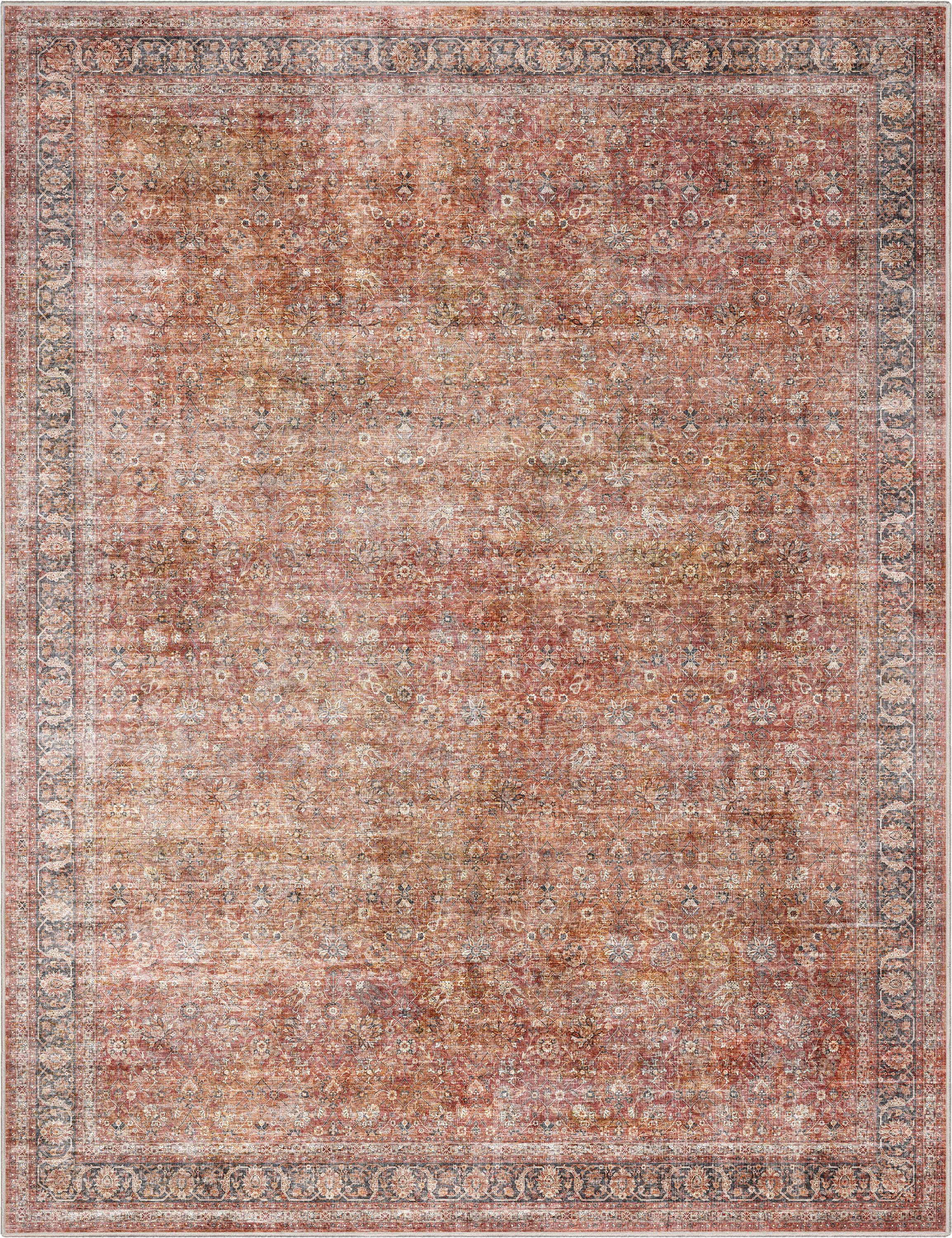 Well Woven Asha Delphine Vintage Persian Oriental Red 9'10" x 13' Flat-Weave Area Rug