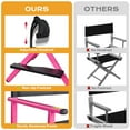 thumbnail image 3 of Byootique Chaise de Réalisateur Haute 28 Pouces Pliable Repose-Tête Maquillage Salon, 3 of 10
