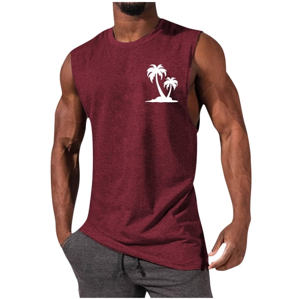 Hombres Sudadera Casual Cuello Redondo Tanque Deportivo sin Mangas