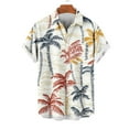 thumbnail image 4 of Yyeselk Men's Hawaiian Shirts Tropical Print Short Sleeve Summer Shirt Buttons Down Casual Relaxed Fit Lapel Collar Comfort Vacation Beach Shirts Blue05 XXXXL, 4 of 5