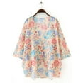 thumbnail image 5 of Lumento Womens Kimono Cardigans Floral Print Chiffon Beach Cover Ups Loose Casual Tops, 5 of 8