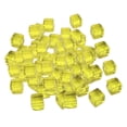 thumbnail image 2 of KLKCMS 100PCS/Lot 6 Sided Portable Drinking 10MM Acrylic Board Game Cubes Digital s Yellow, 2 of 7