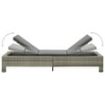 thumbnail image 4 of vidaXL Sunbed with Cushion Gray Poly Rattan, 4 of 39